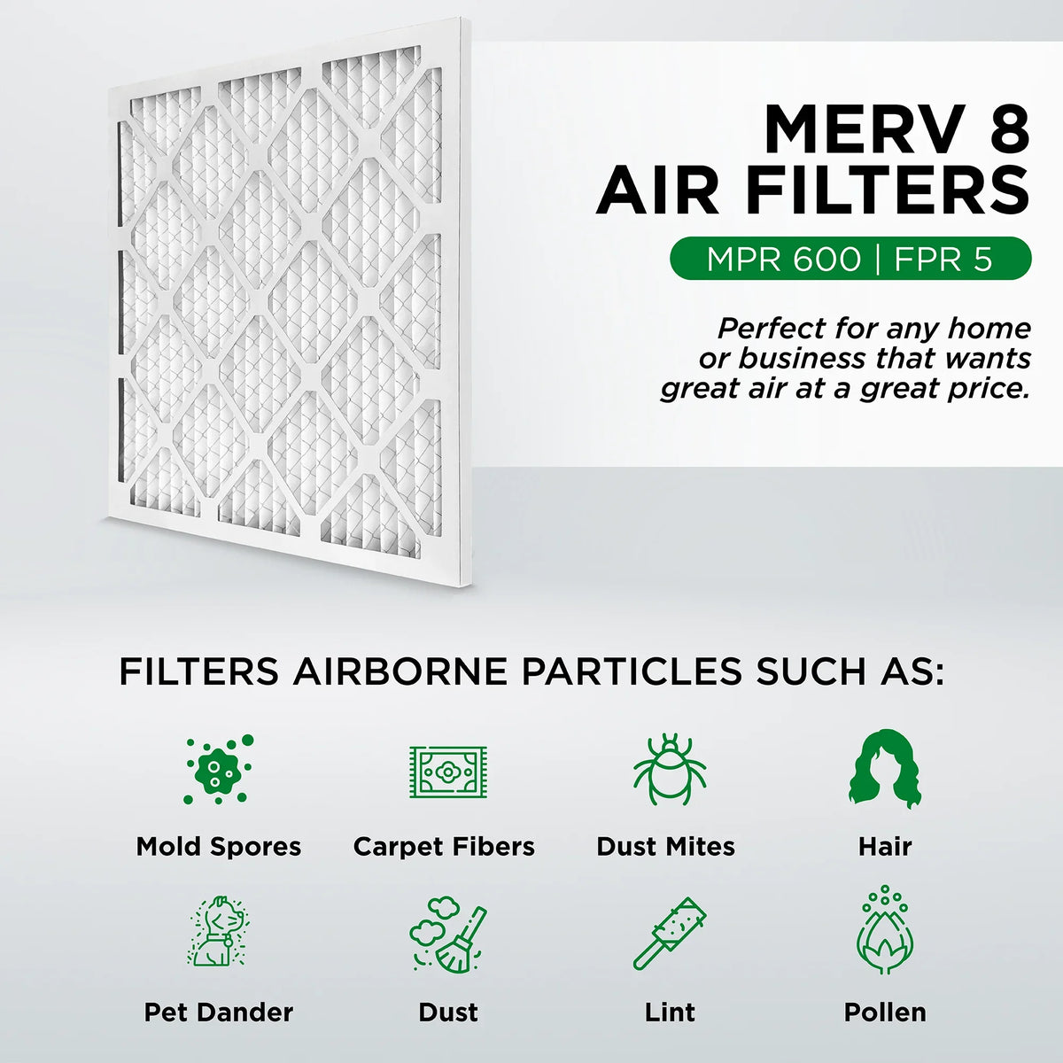 (Actual Size: 11.88 x 29.88 x 0.75 Inches). Quantity 6. Pamlico Air 12x30x1 MERV 8 Pleated AC Furnace Air Filters