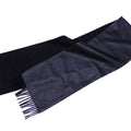 Pre-Owned Loewe LOEWE shawl stole scarf anagram black leather x cashmere ladies (Good)