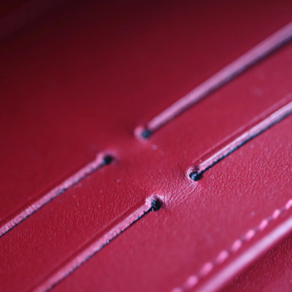 Pre-Owned LOUIS VUITTON Louis Vuitton Zippy Wallet Long M90200 Monogram Vernis Surise Red Round Zipper Zip Gold Metal Fittings (Good)