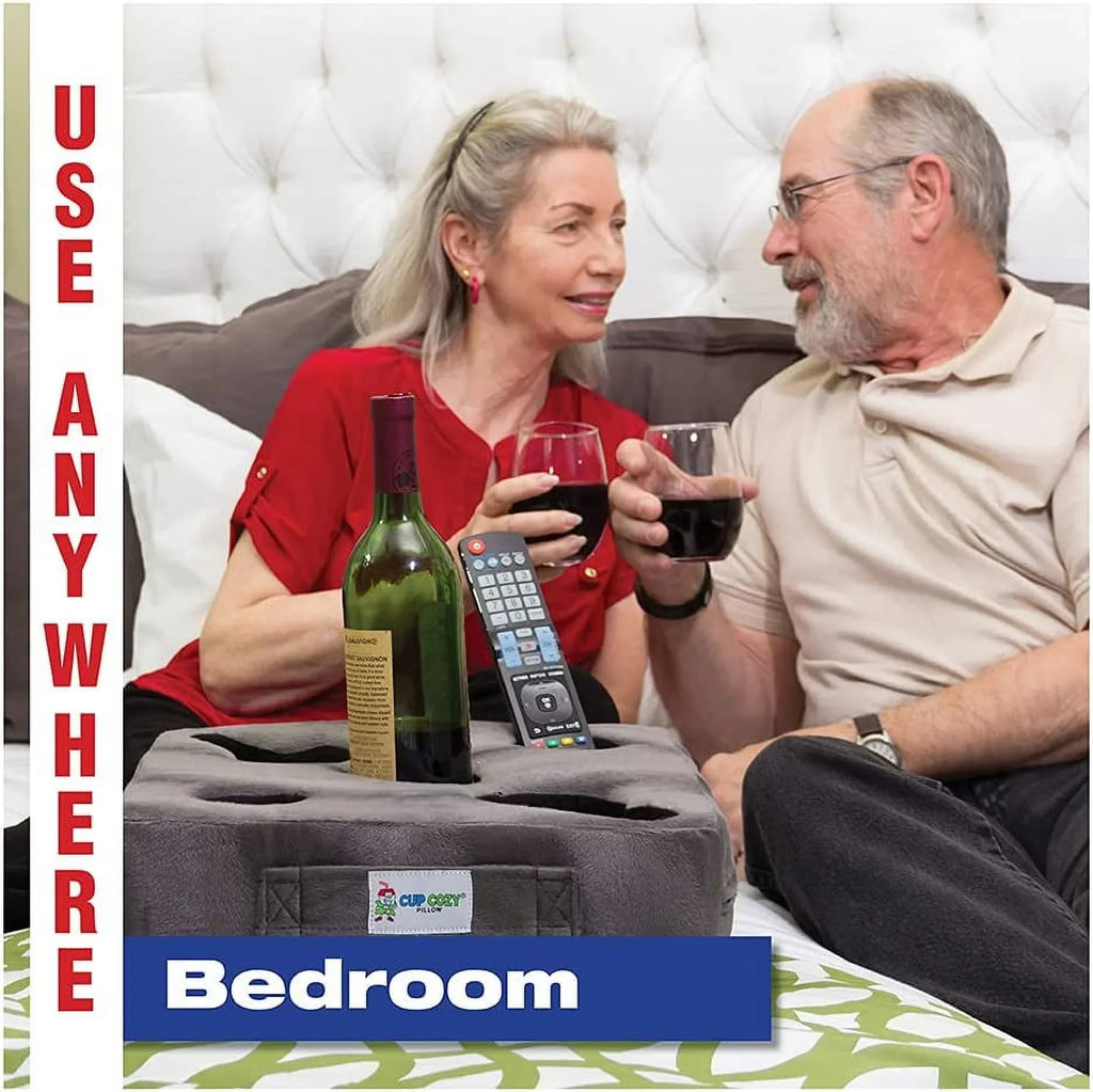 Use it Anywhere-Couch, Floor, Bed, Man cave, car, RV, Park, Beach and More!. Cup Cozy Deluxe Pillow (Yellow) As Seen on TV -The World's Best Cup Holder! Keep Your Drinks Close and Prevent Spills