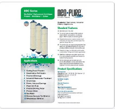 Neo-Pure BB150-PH05 Big Bubba 5 Micron Pleated Filter Cartridge suitable with Watts BBC-150-P5  Big Bubba BBH-150 housing