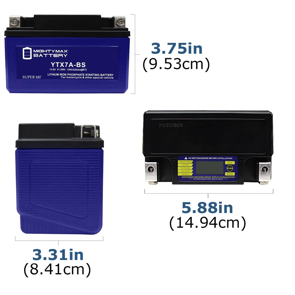 YTX7A-BS Lithium Replacement Battery suitable with Peugeot Scooter 50 Tweet Evo 2014 - 4 Pack