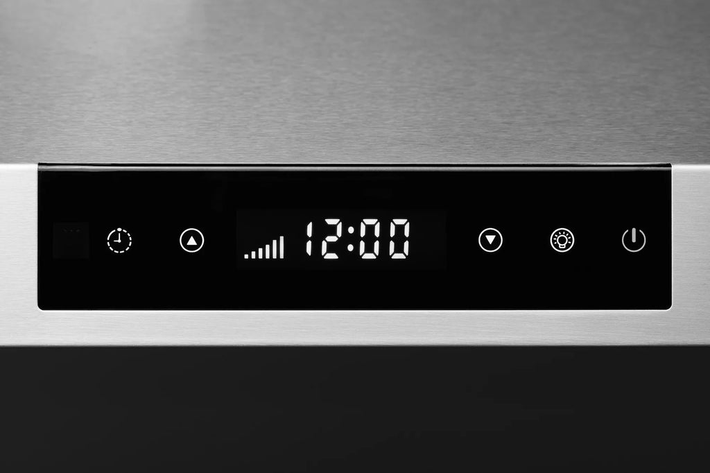 Hauslane | Chef Series | PS18 30" Under Cabinet Range Hood, Stainless Steel Contemporary Modern Design 860 CFM, Touch Screen w/Digital Clock, Dishwasher Safe Baffle Filters, LED Lamps, 3-Way Venting