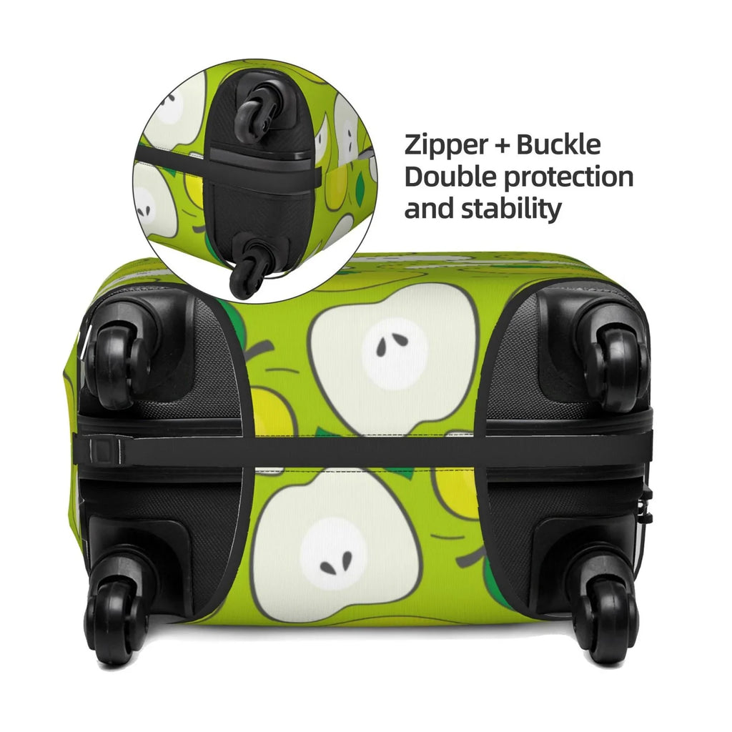 Junzan Green  Print Washable Luggage wrap - Fashion Suitcase Protector Fits 18-32 Inch Luggage