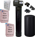 AFWFilters 2 cubic Foot 64k Whole Home Iron Pro aqua Softener with Fine Mesh Resin, 3/4" Plastic MNPT Connection, and Black Tanks