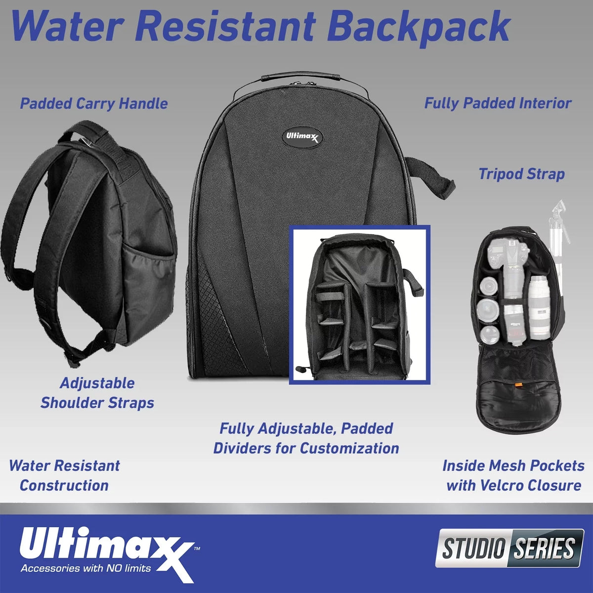 Ultimaxx Essential  WH-1000XM5 Noise-Canceling Wireless Over-Ear Headphones Bundle (Silver) - Includes: liquid-impervious Gadget Backpack & More (7pc Bundle)