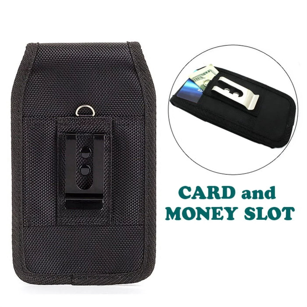Rugged Durable Canvas Case Holster Metal Belt Clip w Black Durable Braided 10ft Long Type-C Cable Rapid Charger Sync USB Wire Y4P for Nokia 3.1 Plus - OnePlus 5T, 6, 6T, 7 Pro -  Phone 2