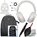 Ultimaxx Essential  WH-1000XM5 Noise-Canceling Wireless Over-Ear Headphones Bundle (Silver) - Includes: liquid-impervious Gadget Backpack & More (7pc Bundle)