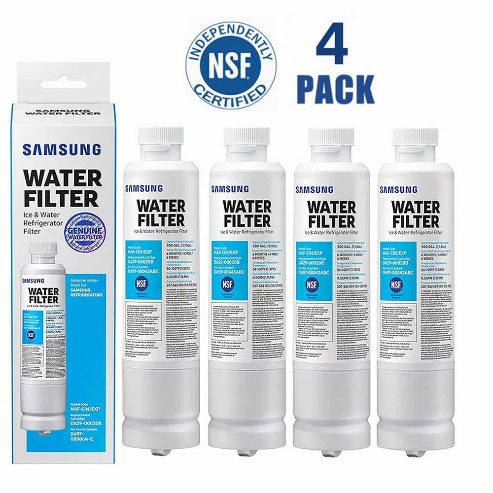 4 Pack DA29-00020B/ HAF-CIN/EXP Replacement Refrigerator liquid Filter