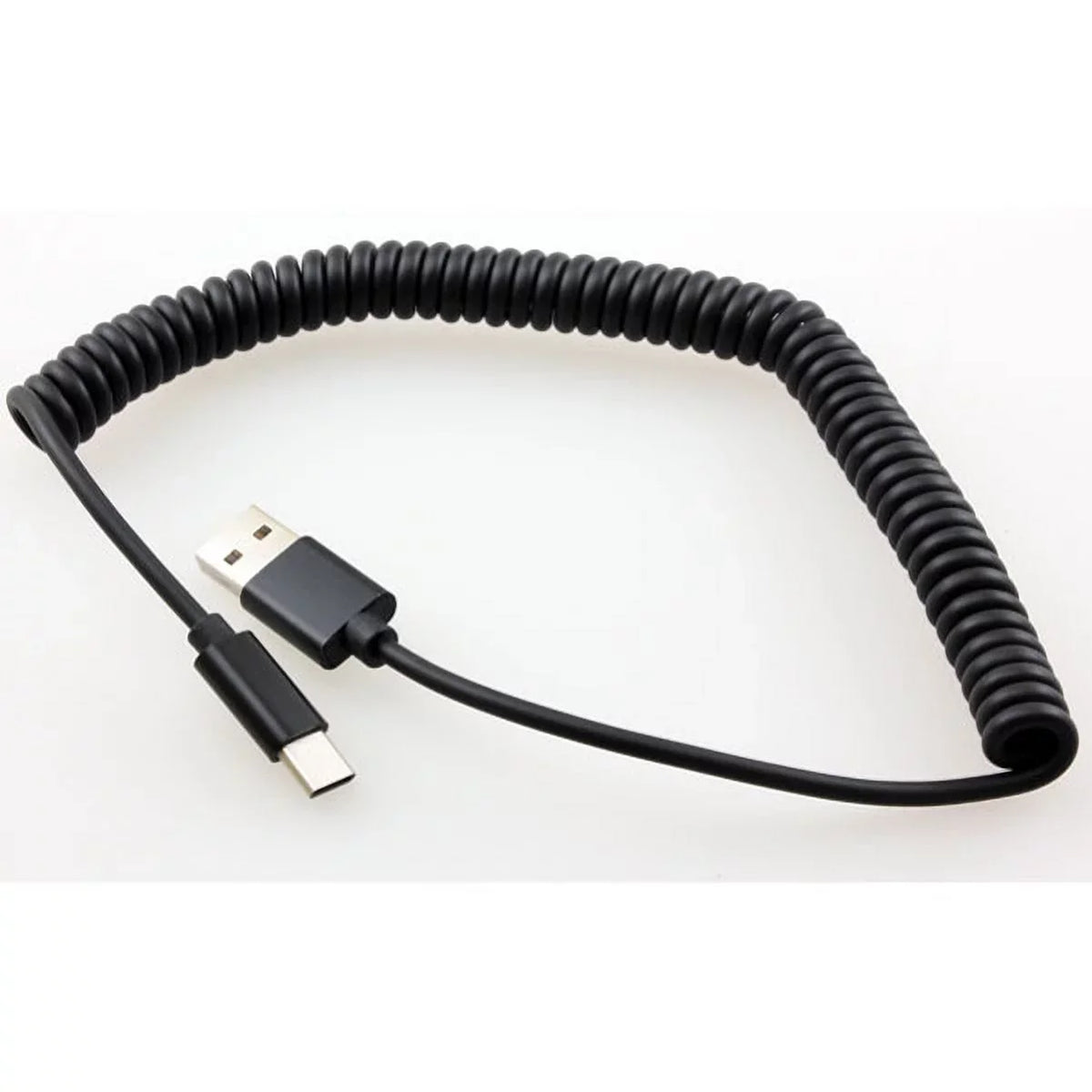 Type-C Coiled USB Cable w Holster Leather Case Belt Clip V1N for  Galaxy A20 -  Redmi Note 7, Mi Mix 2 9T 9 - ZTE Grand X4 X3, ZMax Champ, Blade X Spark, Axon 9 Pro, Max 2S