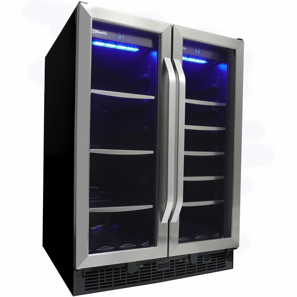 Danby 24-in Silhouette Emmental French Door Beverage Center Stainless Steel (SBC051D1BSS)