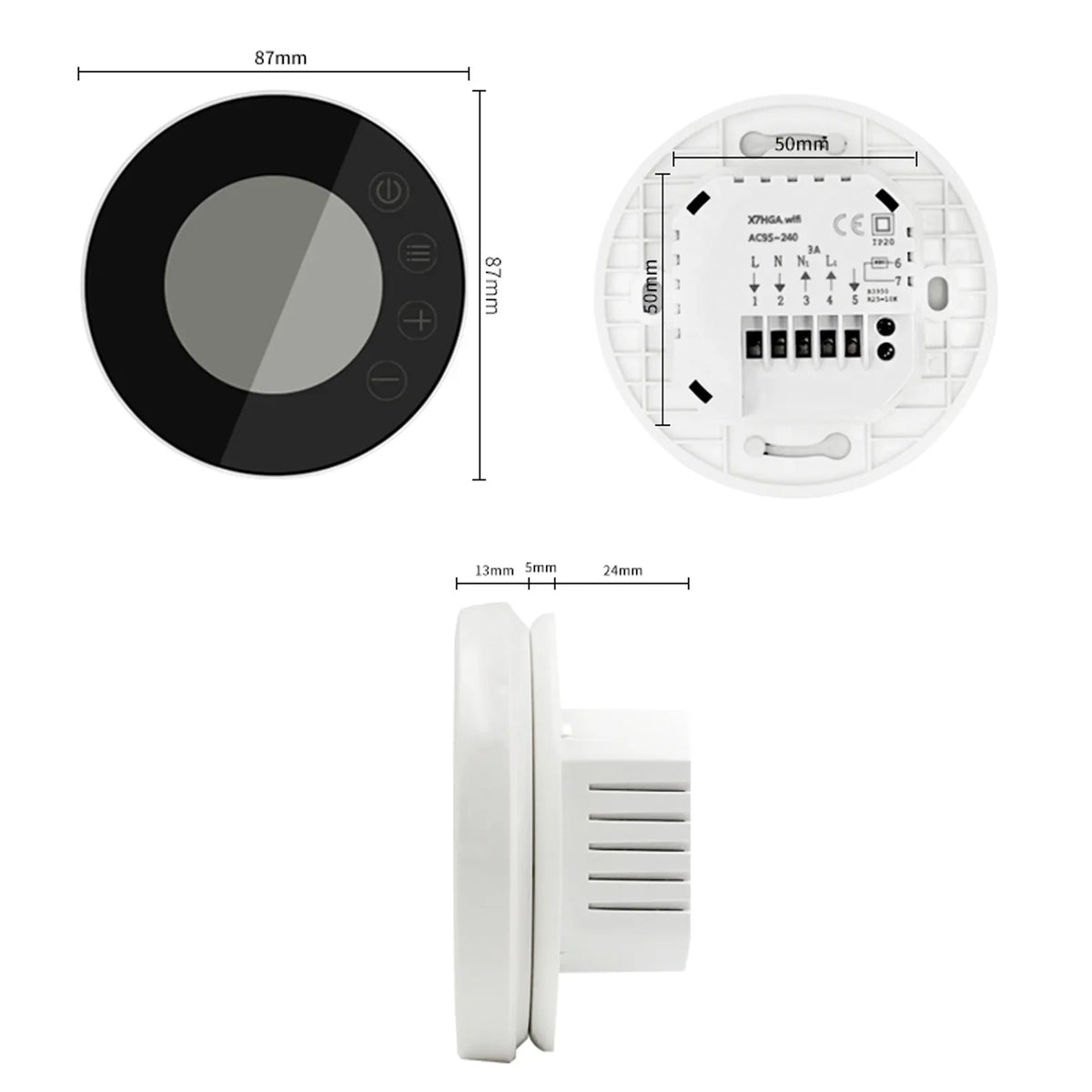 Arealer WiFi LCD Display Intelligent Programmable Controller APP Control suitable with Home Voice Control